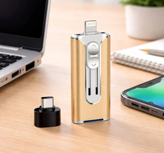 MEMORIA USB INTELIGENTE 3 EN 1 PARA CELULARES - 256 GB